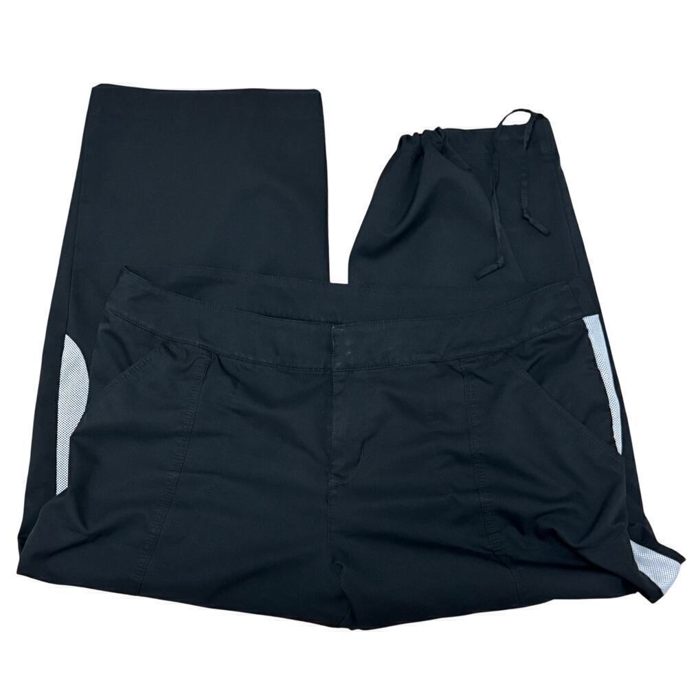 Nike Women’s Black Crop Track Pants Size L | Lightweight Activewear - Picture 7 of 8